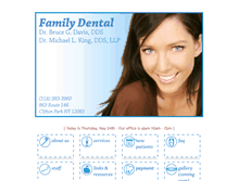 Tablet Screenshot of davisandkingdental.com